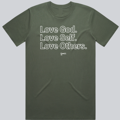 "Love God, Love Self, Love Others" Tee (5 Colors)