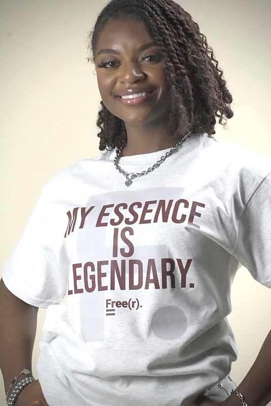 "My Essence" Tee (White/Maroon)