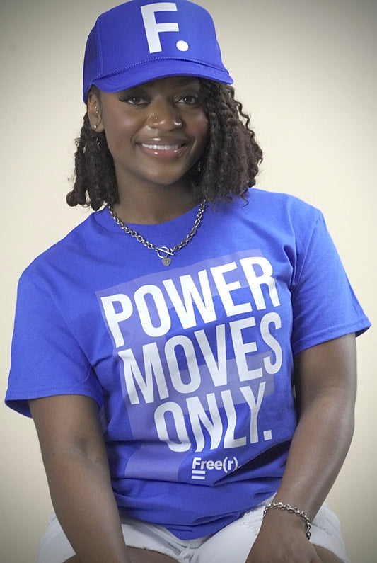 "Power Moves Only" Tee (Royal/White)