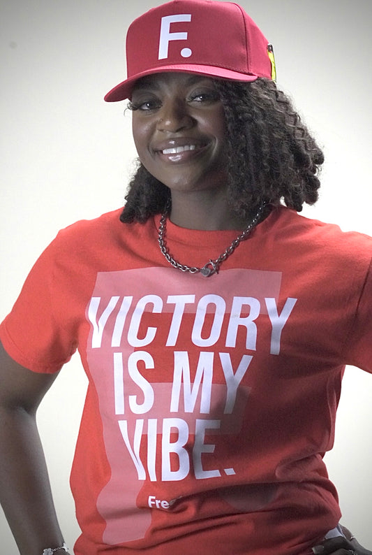 "Victory Is My Vibe" Tee (Red/White)
