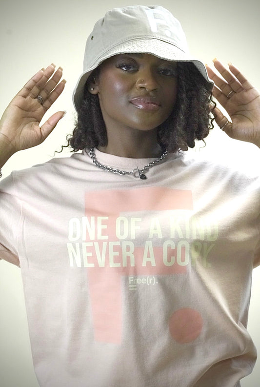 "One Of A Kind" Tee (Coral/Cream)