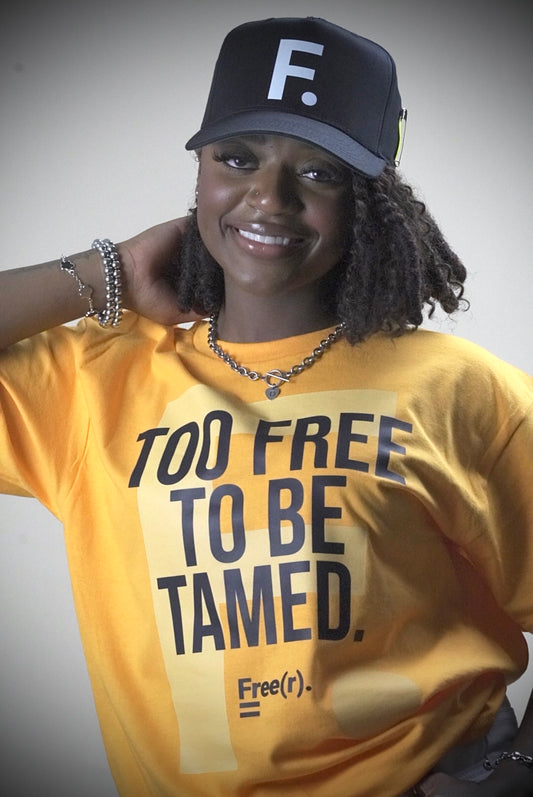"Too Free To Be Tamed" Tee (Orange/Black)