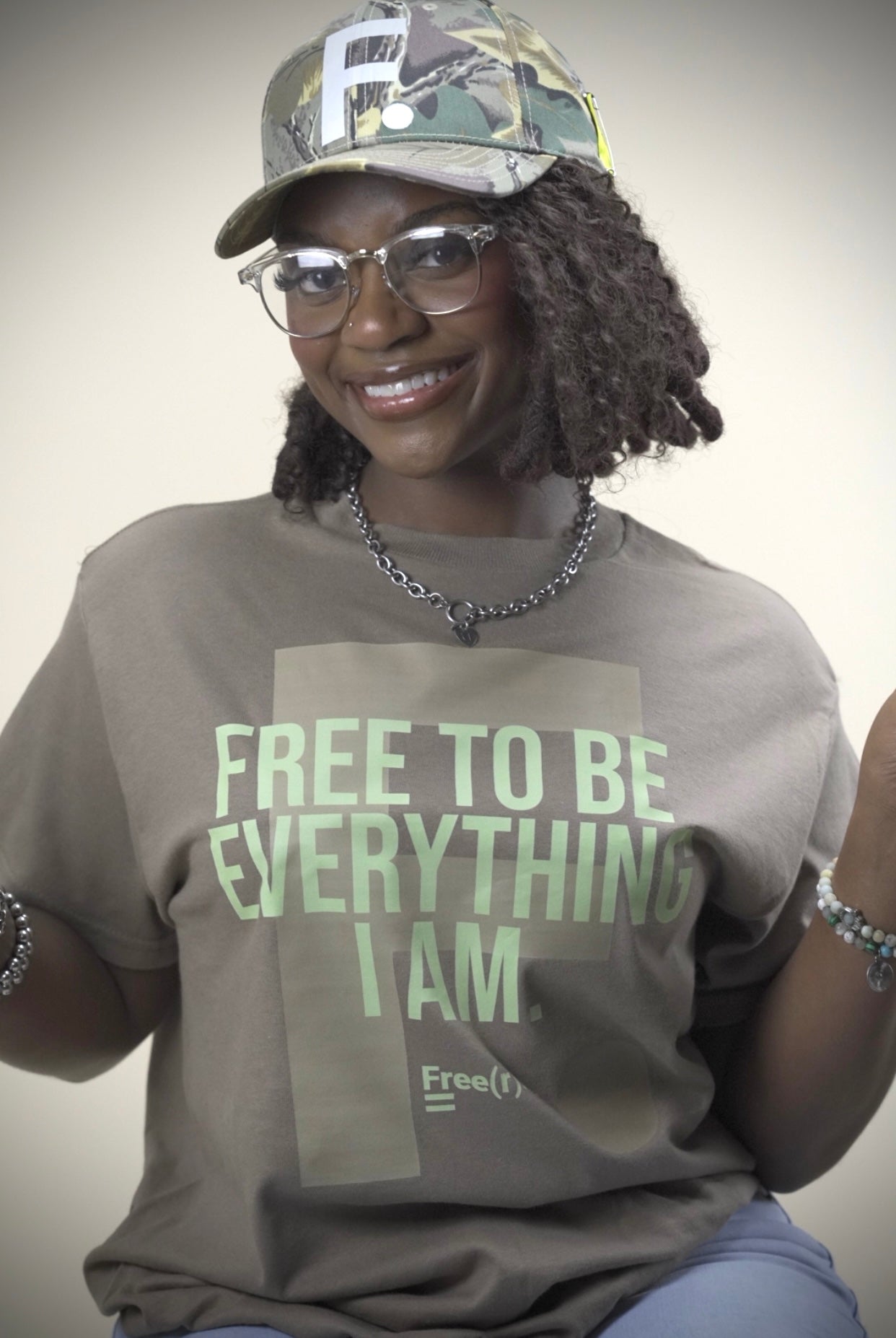 "Free To Be Everything" Tee (Savana Brown/Mint)