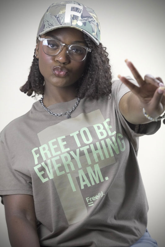 "Free To Be Everything" Tee (Savana Brown/Mint)