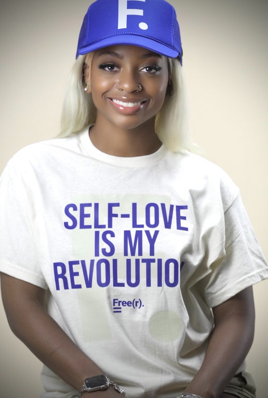 "Self-Love Revolution" Tee (Natural/Navy)
