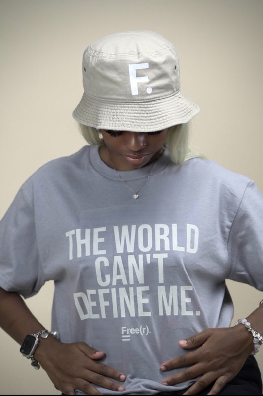 "Can't Define Me" Tee (Charcoal/Cream)