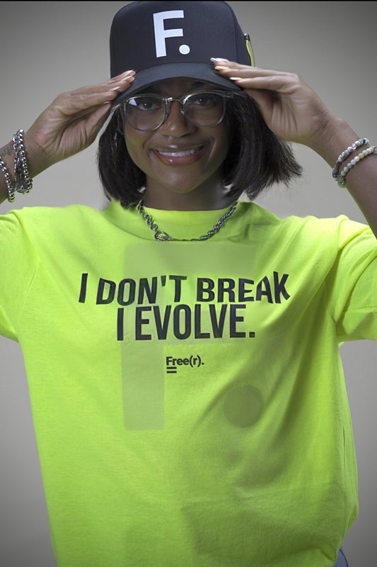 "I Don't Break" Tee (Highlighter/Black)