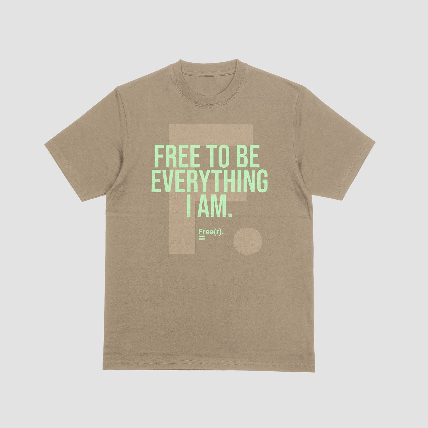 "Free To Be Everything" Tee (Savana Brown/Mint)