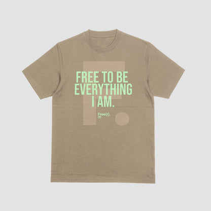 "Free To Be Everything" Tee (Savana Brown/Mint)