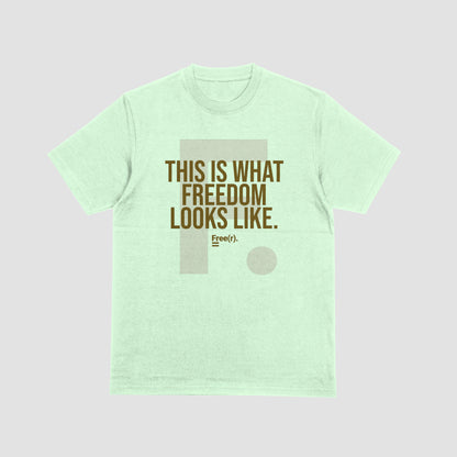 "What Freedom Looks Like" Tee (Mint/Brown)