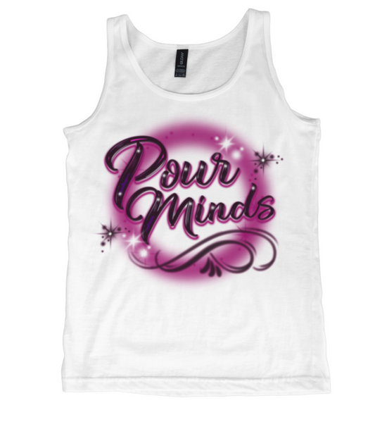 *TOUR* Airbrush Pour Minds Tank (White)